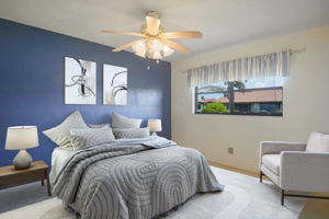 Virtually staged Primary bedroom