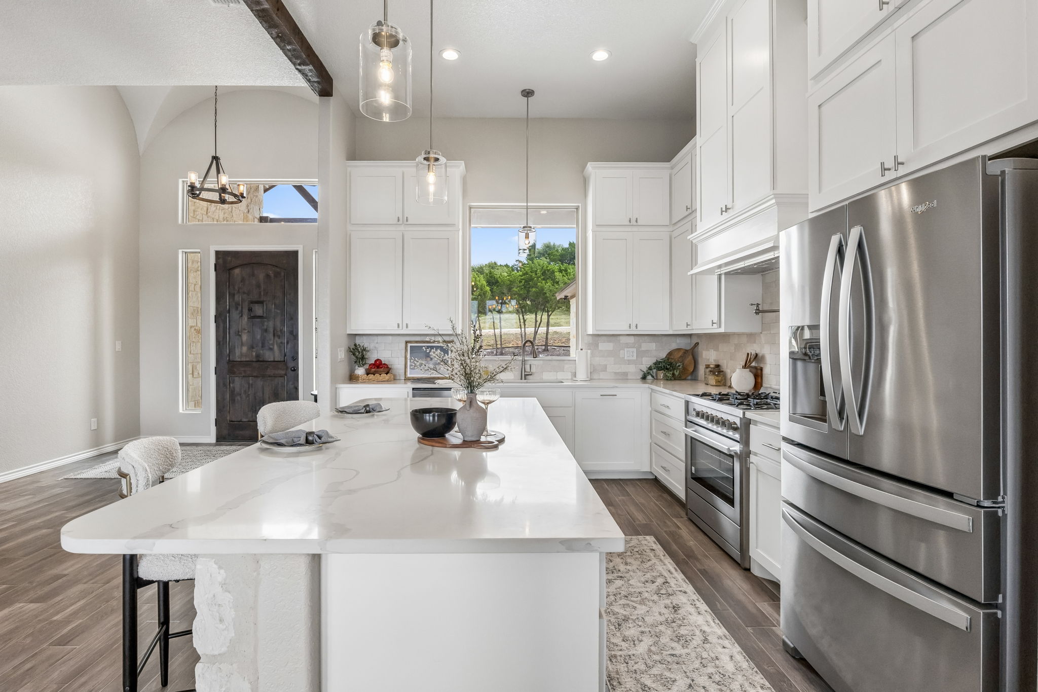 Bright and airy kitchen.