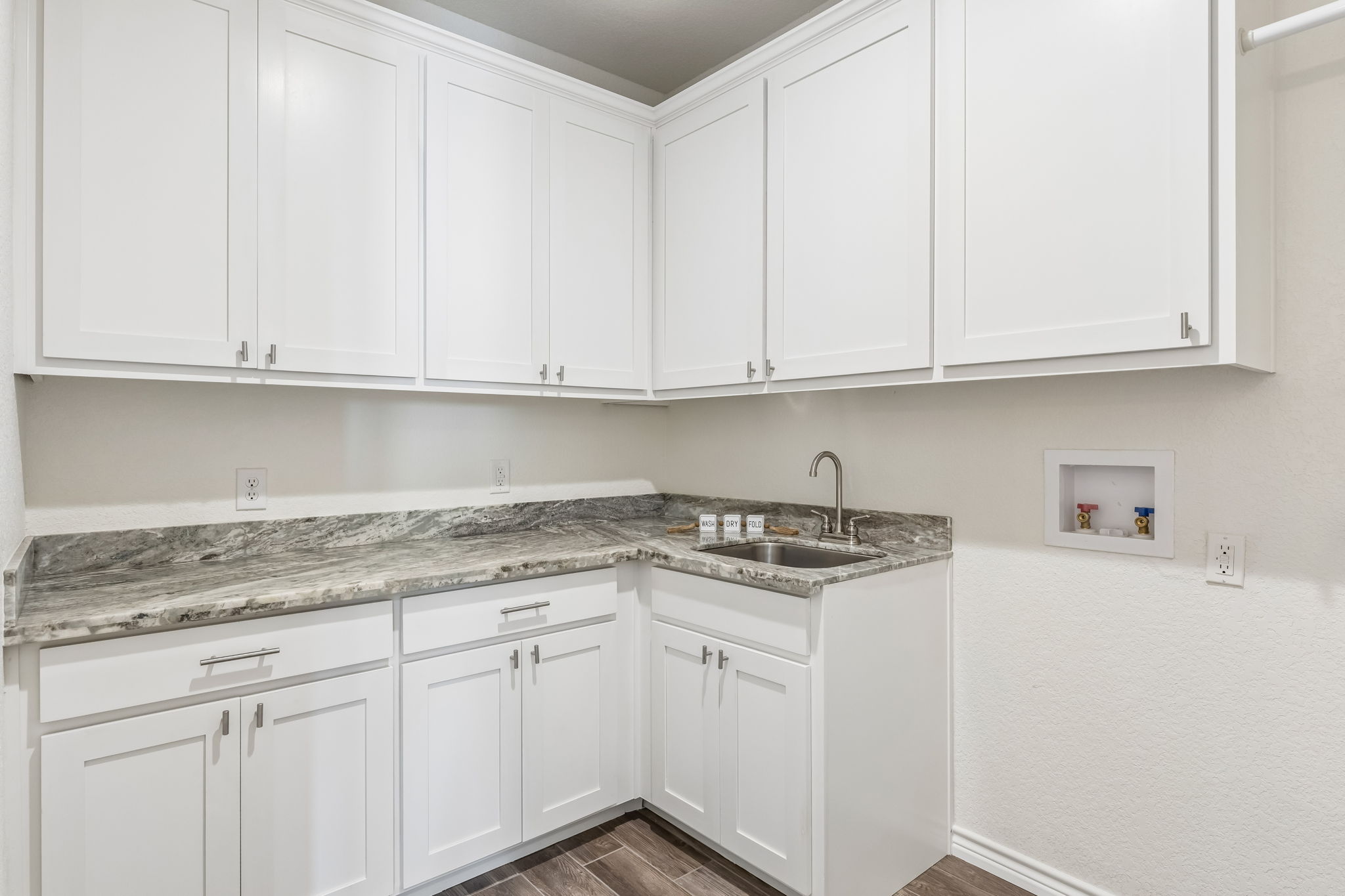Large laundry room.