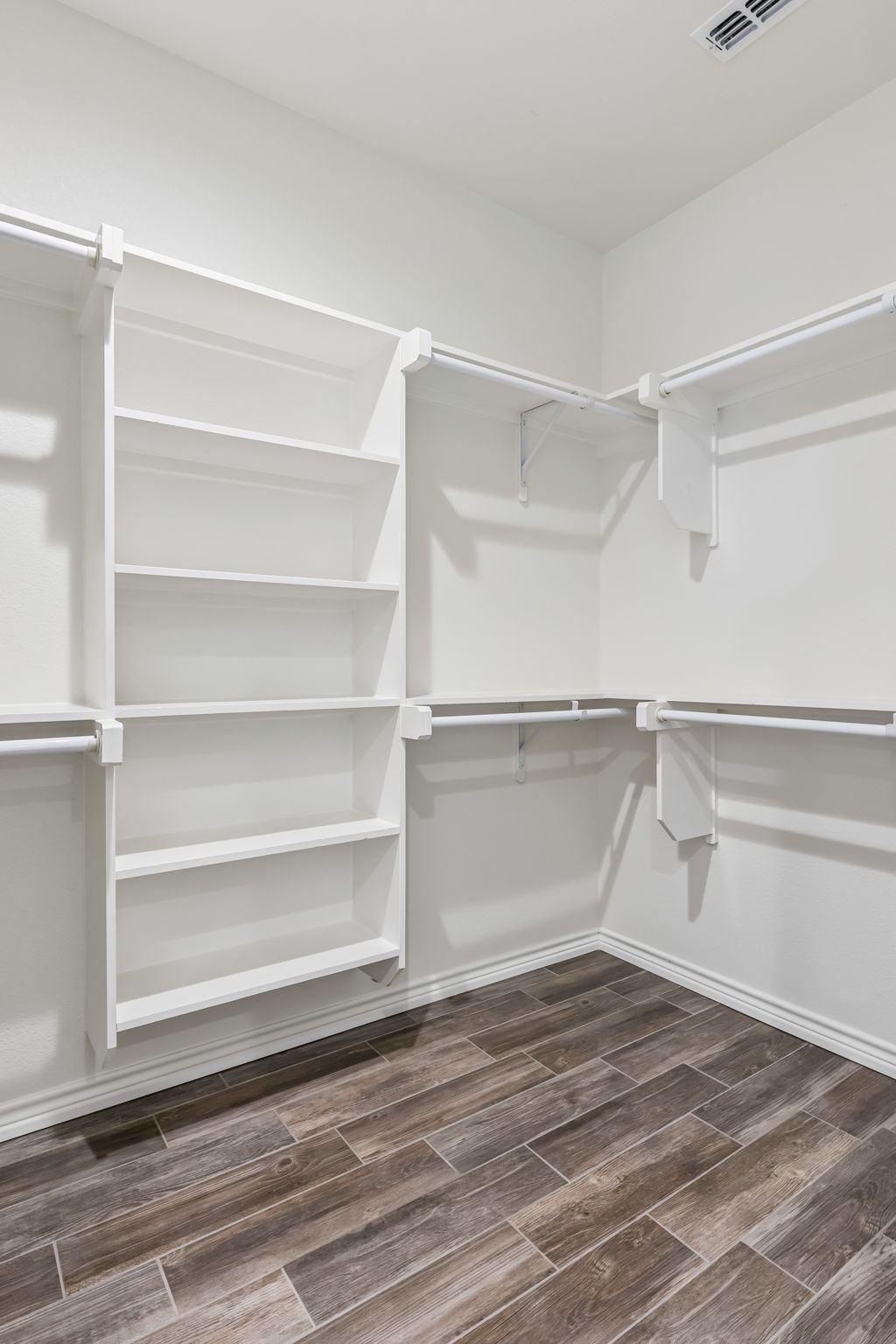 His walk-in closet.