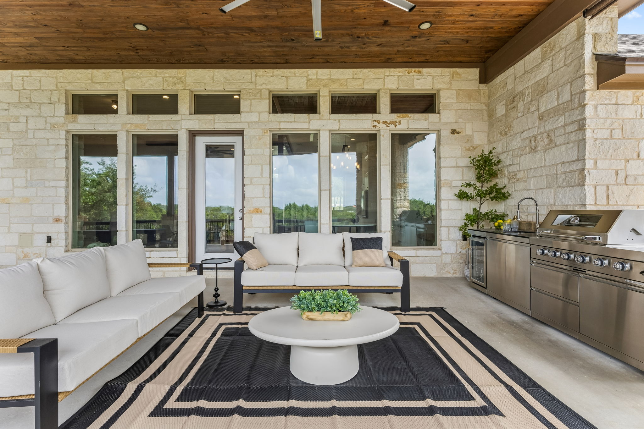 Outdoor kitchen.