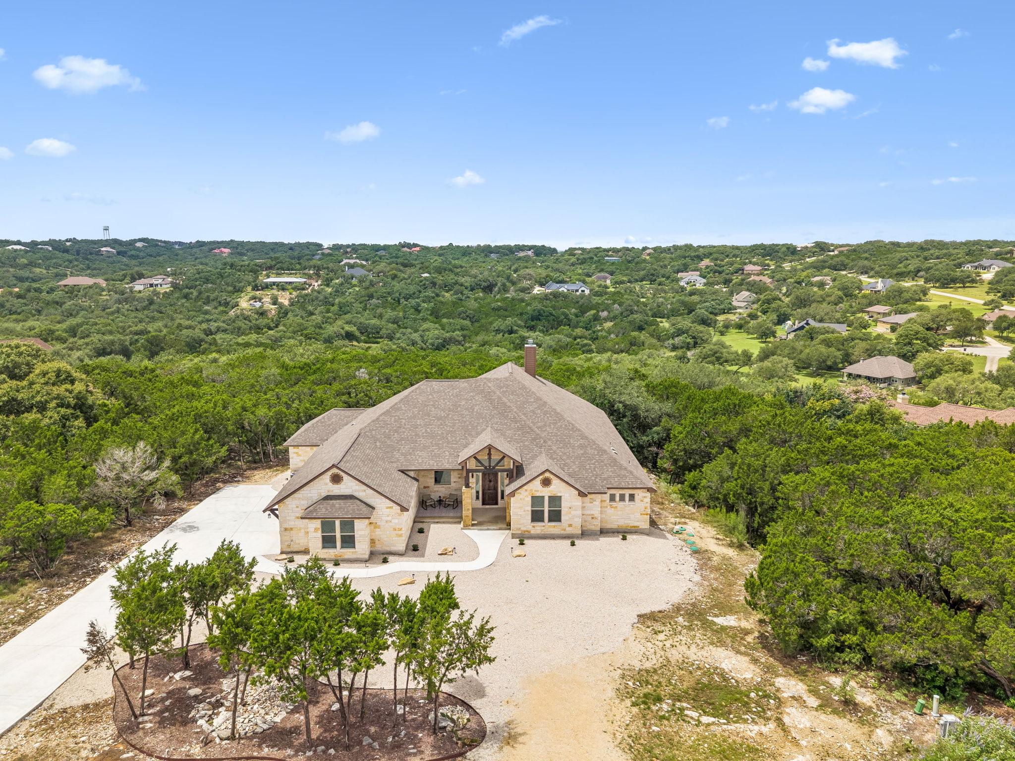 Set on a private 2 acre lot.