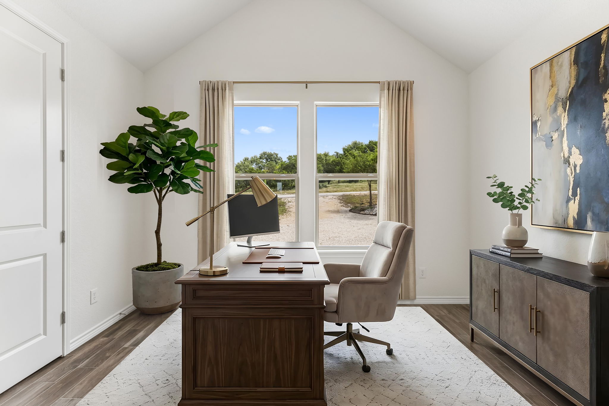 Home office / or guest bedroom just down the hall from the primary bedroom suite.
