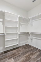 His walk-in closet.