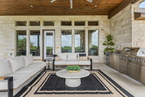 Outdoor kitchen.