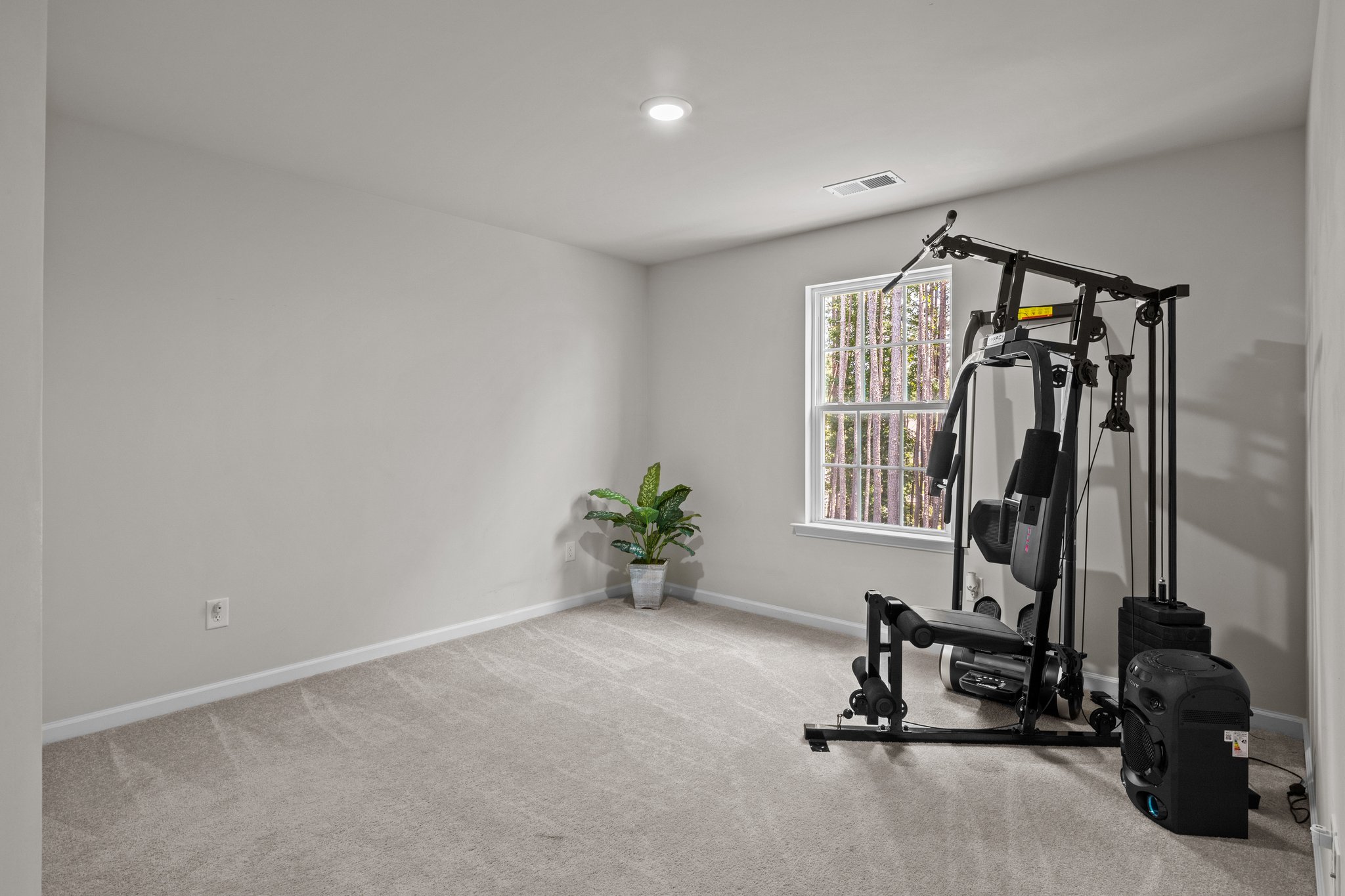 Bedroom 3 currently being used as a gym area