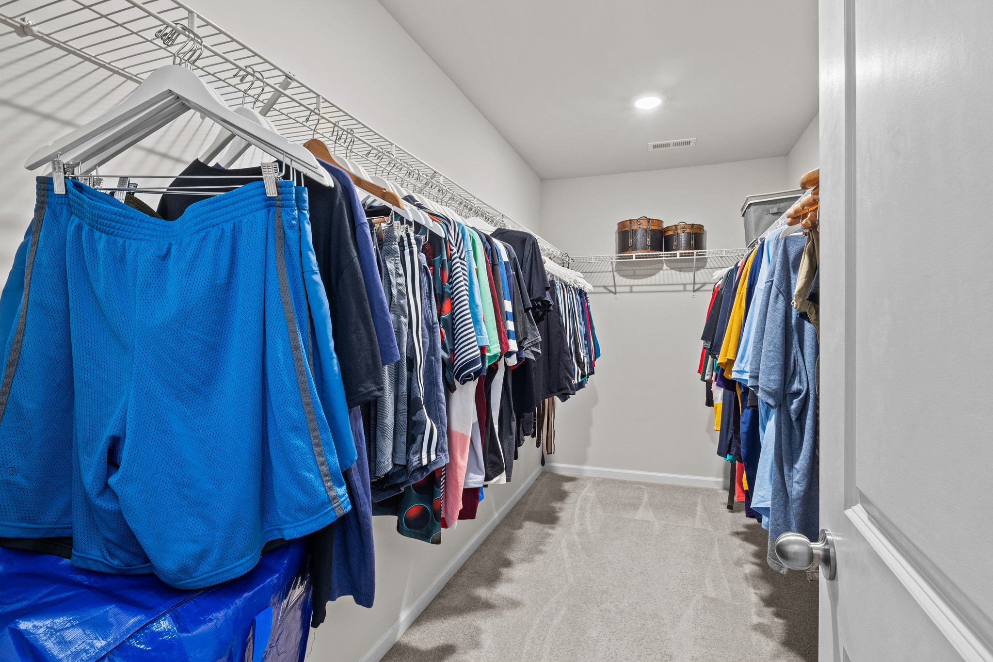Large walk in closet in the primary bedroom