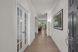 Enter into the home with main floor all luxury vinyl plank for easy care and durablity