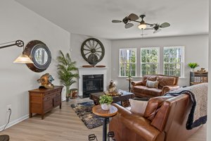 Great room adjacent to the kitchen and breakfast area