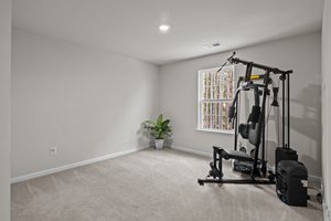 Bedroom 3 currently being used as a gym area