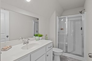 Bathroom #3 on the third floor with walk-in shower