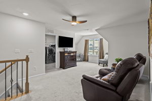 Walk upstairs to the second floor and enter the loft area