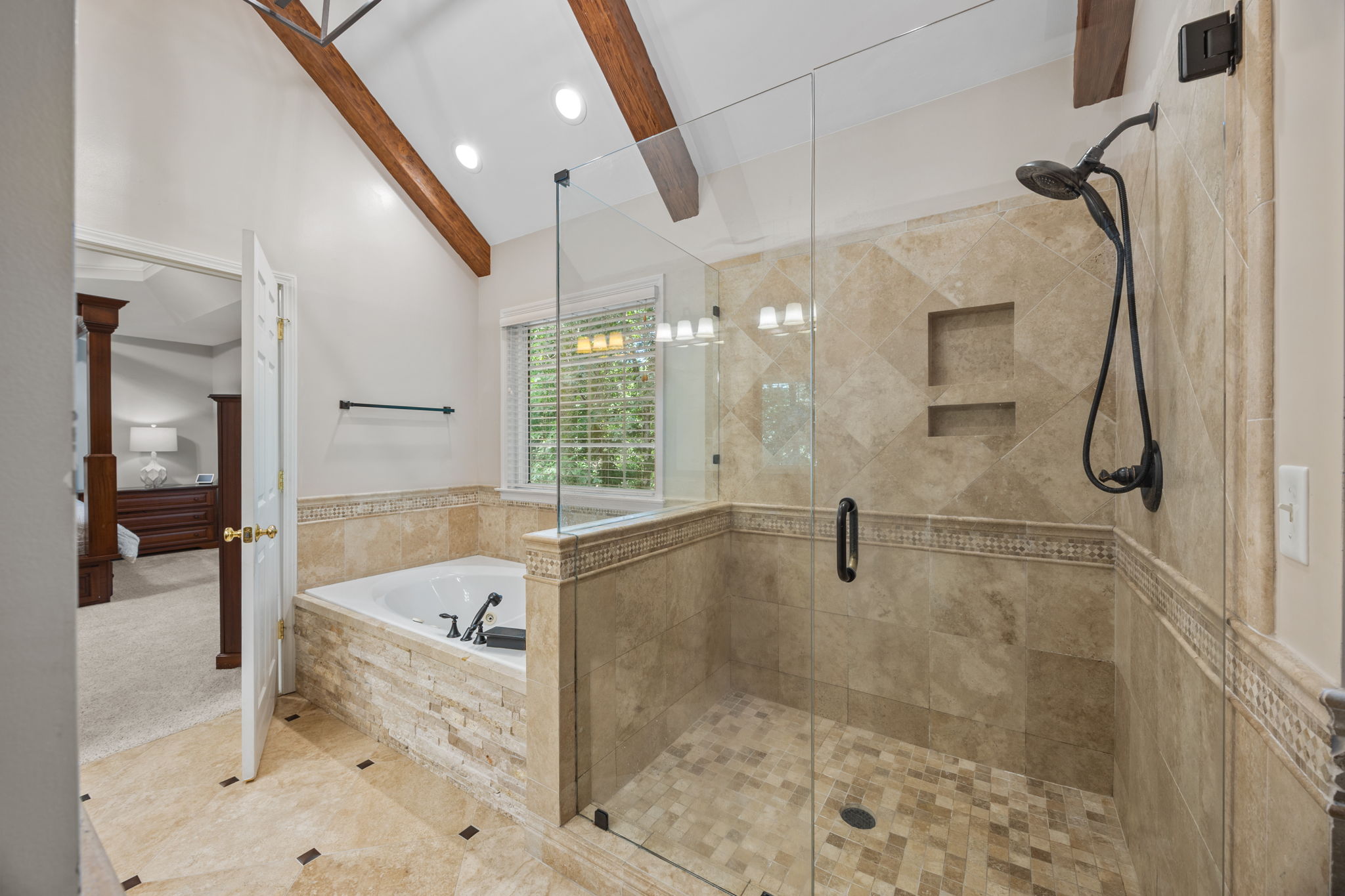 Soaking tub and large shower