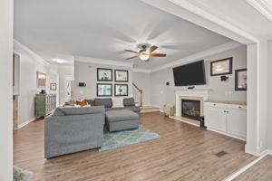 Wide plank flooring throughout main level