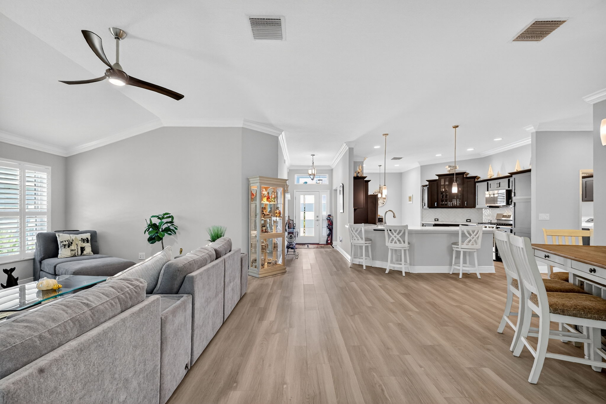 Living, Dining, and Kitchen