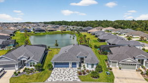 Aerial Front Elevation with Water Views