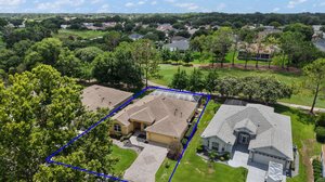 Aerial Front Elevation with Property Lines