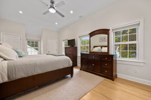 Double closets plus walk-in closet