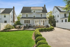 Great big backyard and almost enough space for pickle ball (non regulation size.)