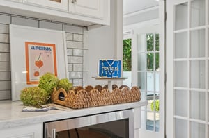 A beverage bar ready for morning lattes, Friday night pours, and cake ANYTIME.