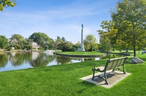 Historic Edgemont Park-with its grand memorial, wide lawns, and sparkling pond-has been Montclair's gathering place for over a century, a backdrop for strolls, picnics, and timeless memories.