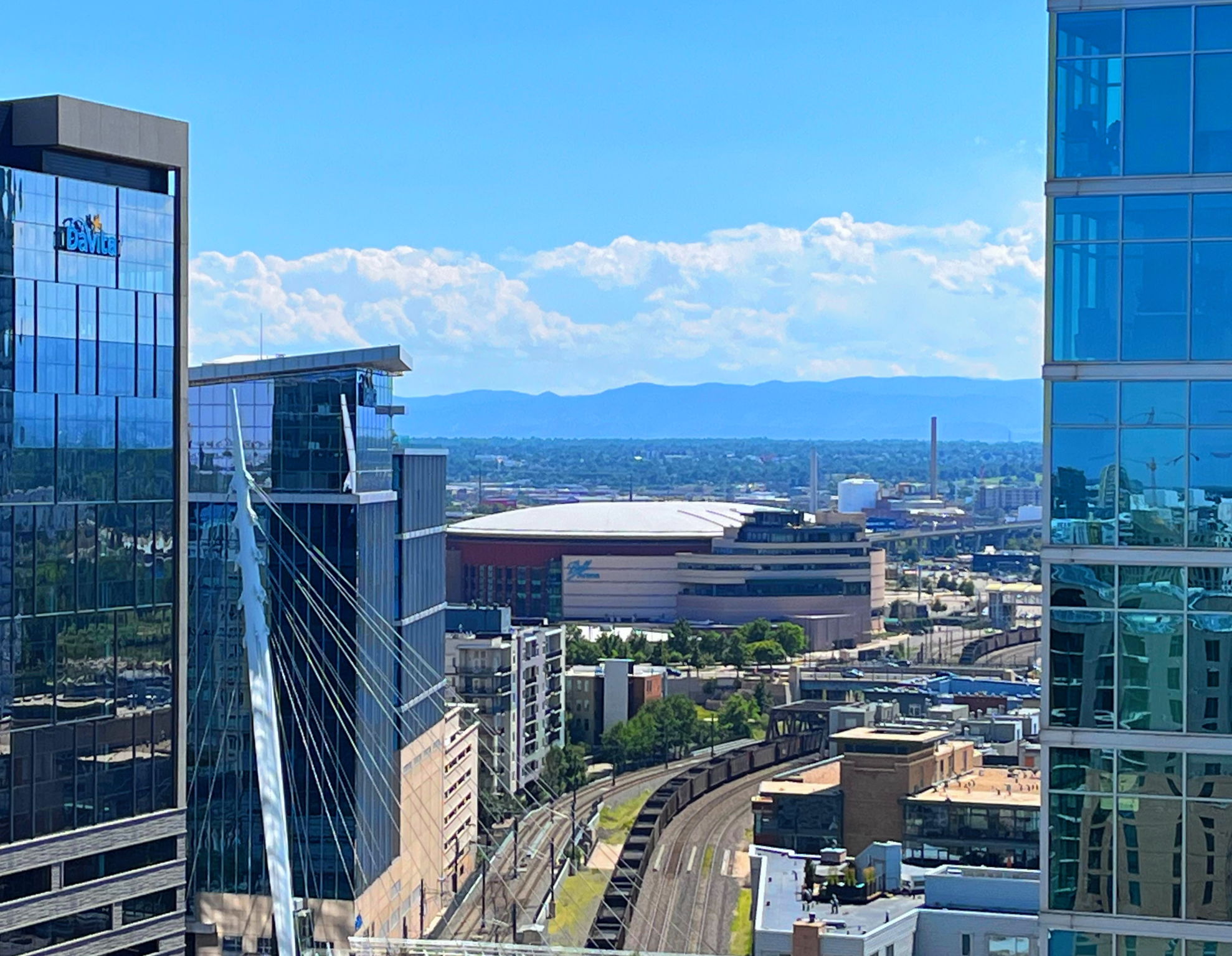 Close up of Mountain Views and Ball Arena