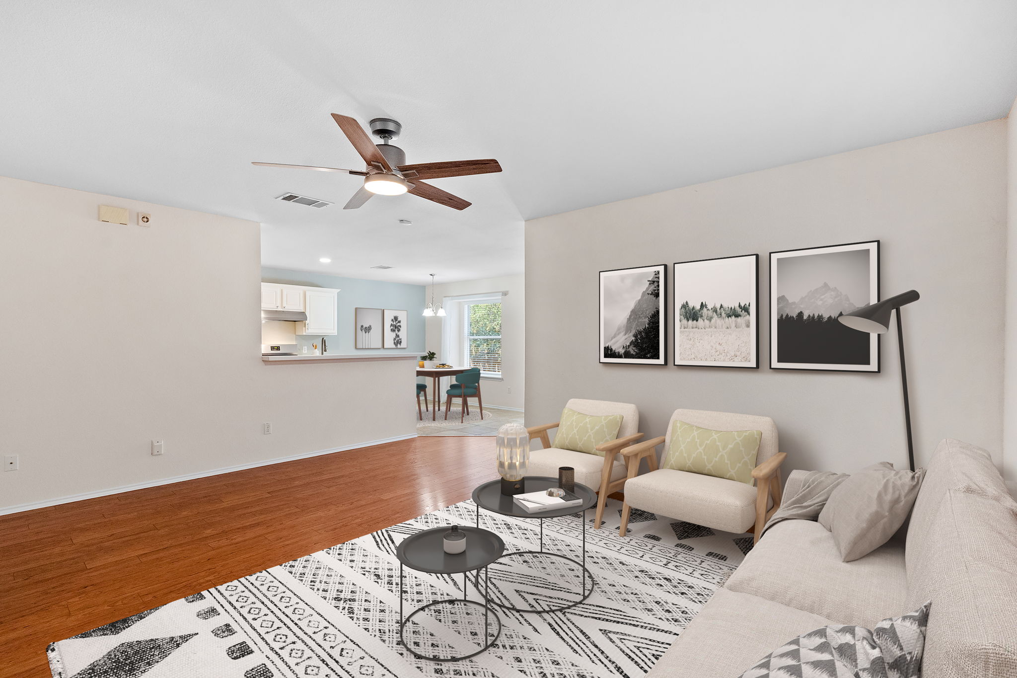 Living room - Virtually staged