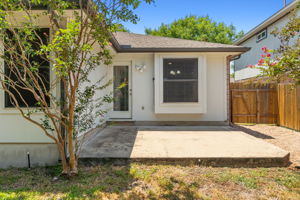 Open back patio