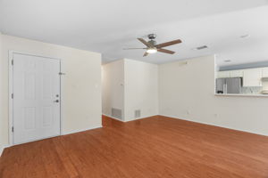 Living Area with wood laminate flooring