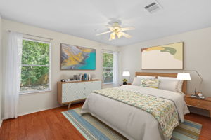 Primary bedroom  Virtually staged