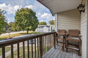 Step outside to a private porch.