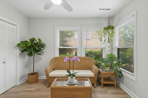 FLEX ROOM Reimagined as a Sun Room. VIRTUALLY STAGED