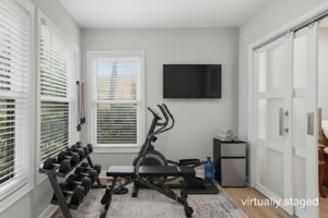 FLEX ROOM reimagined as Exercise Room...Virtually Staged