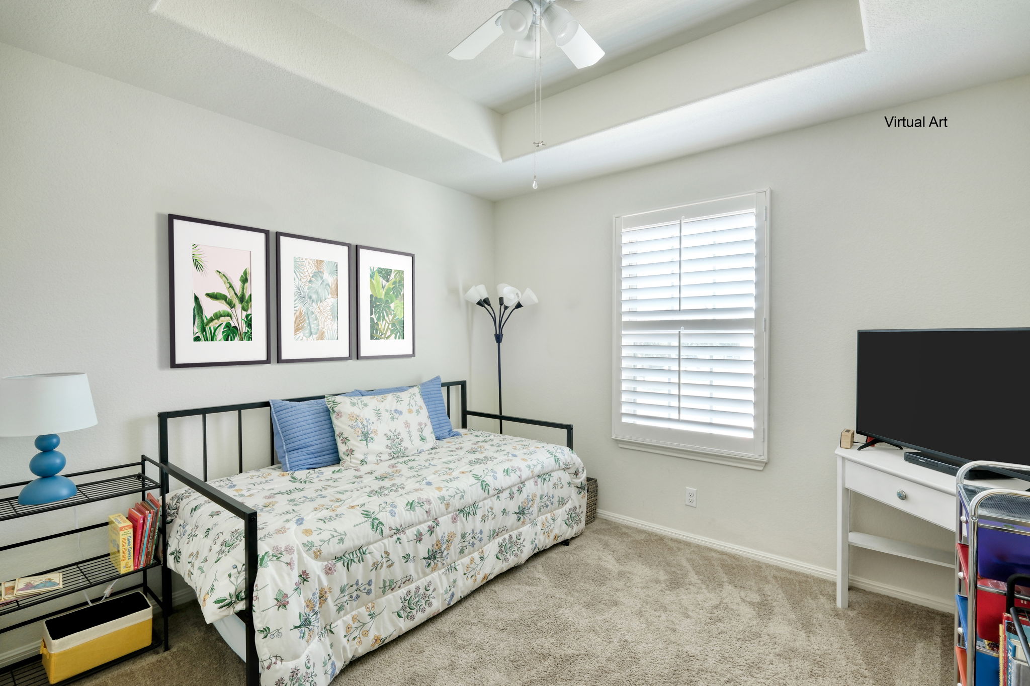 Bedroom 2 with Virtual Art
