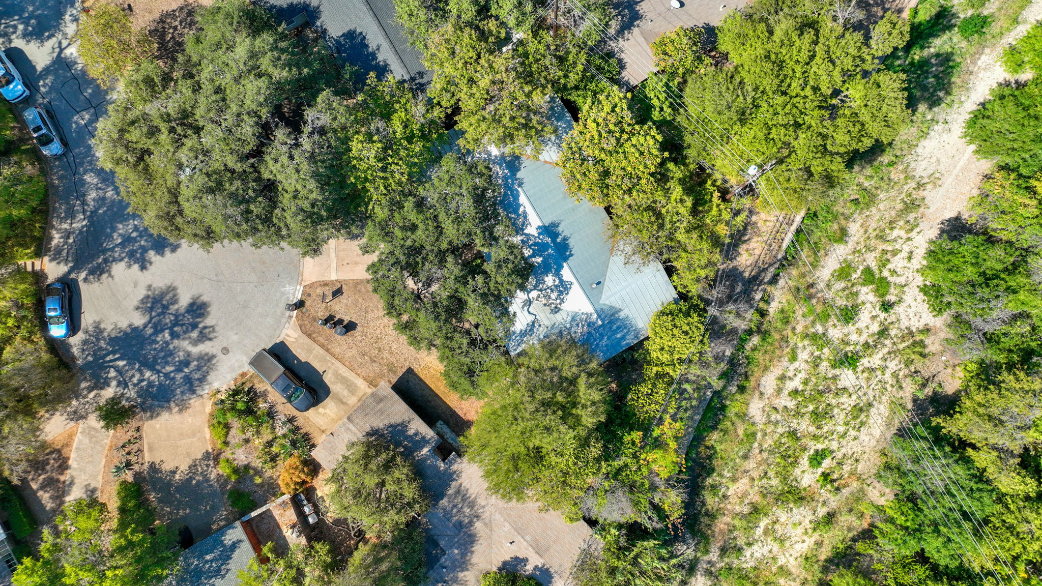 Metal Roof surrounded by trees