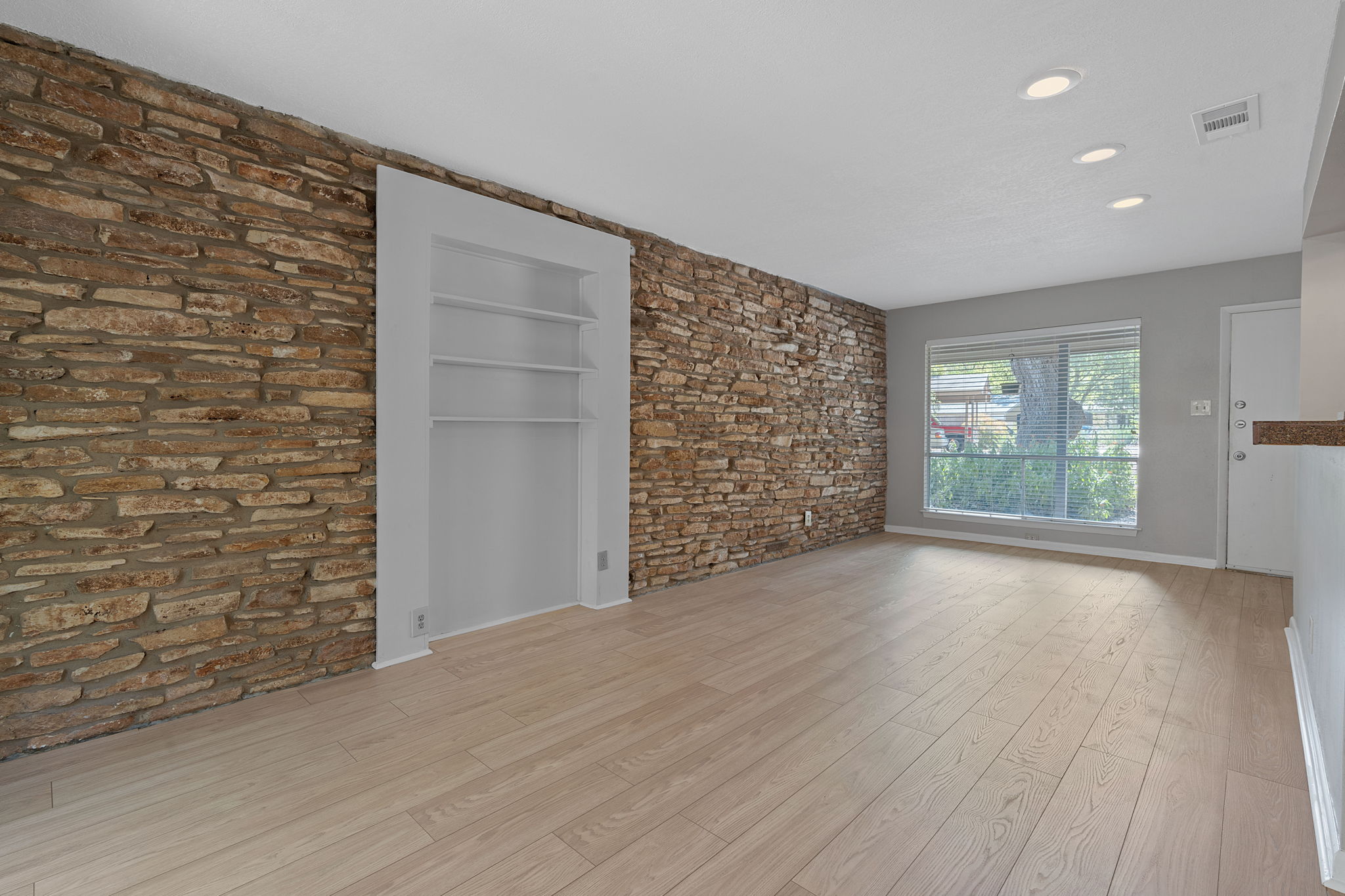 Unit A Stone Accent Wall