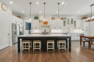 Large quartz center island