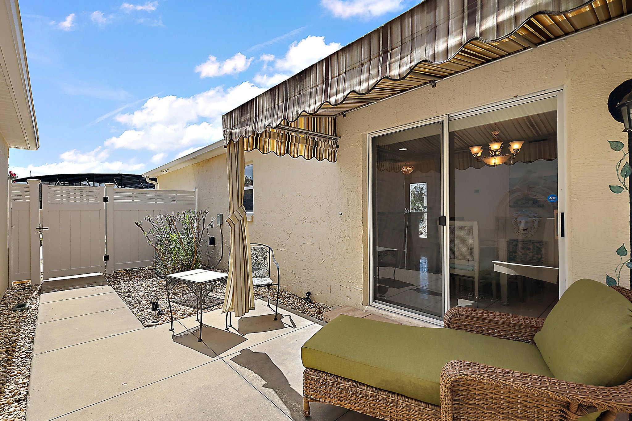 Side Patio with Awning