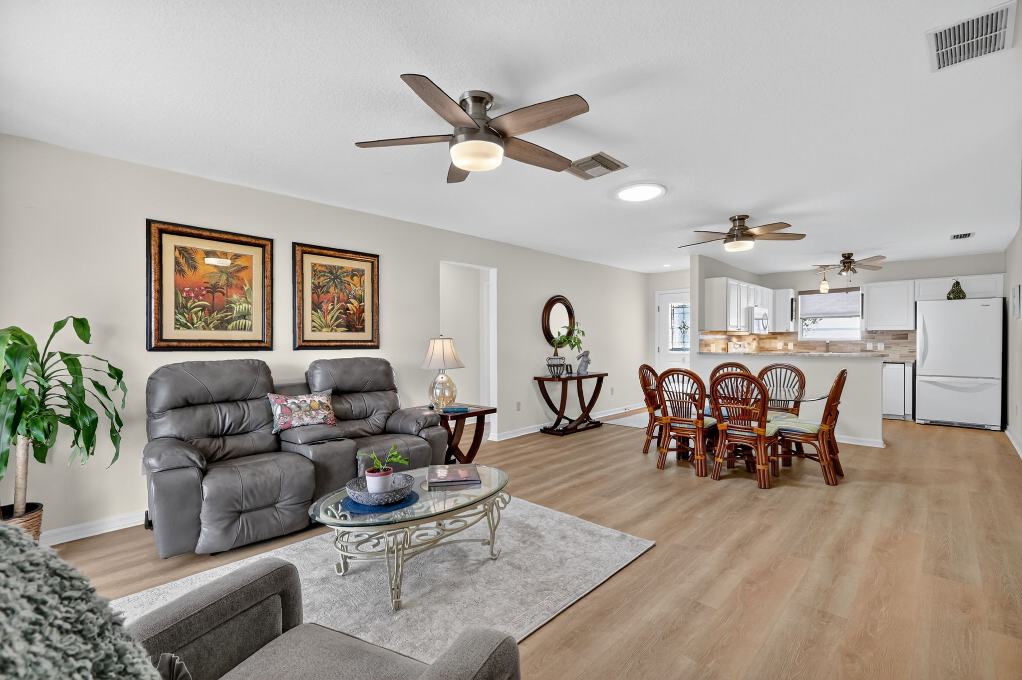 Living, Dining, and Kitchen