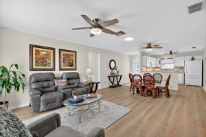 Living, Dining, and Kitchen