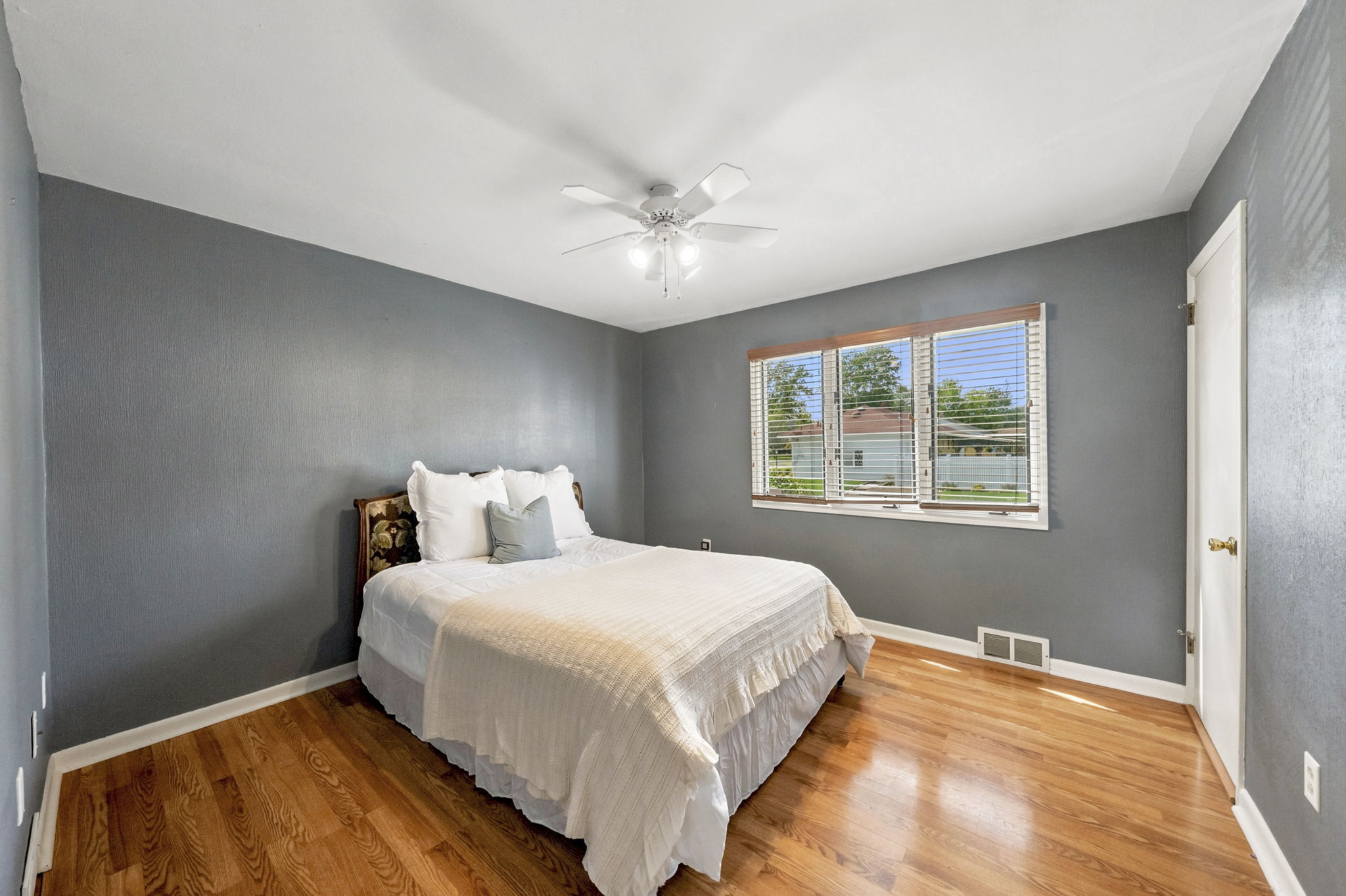 Bedroom #1 with beautiful HW floors-First Floor-All four bedrooms are comfortably sized with great closet space.