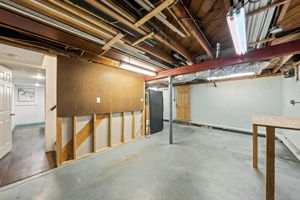 Unfinished Basement Section-Door to Outside