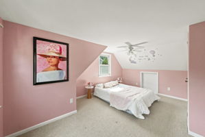 Bedroom #4-Second Floor-Spacious Bedroom with Lots of Floor Space and WIC and additional eve-storage.