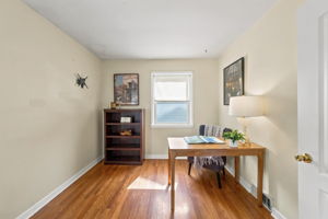 Bedroom #2 with beautiful HW floors-First Floor-All four bedrooms are comfortably sized with great closet space.