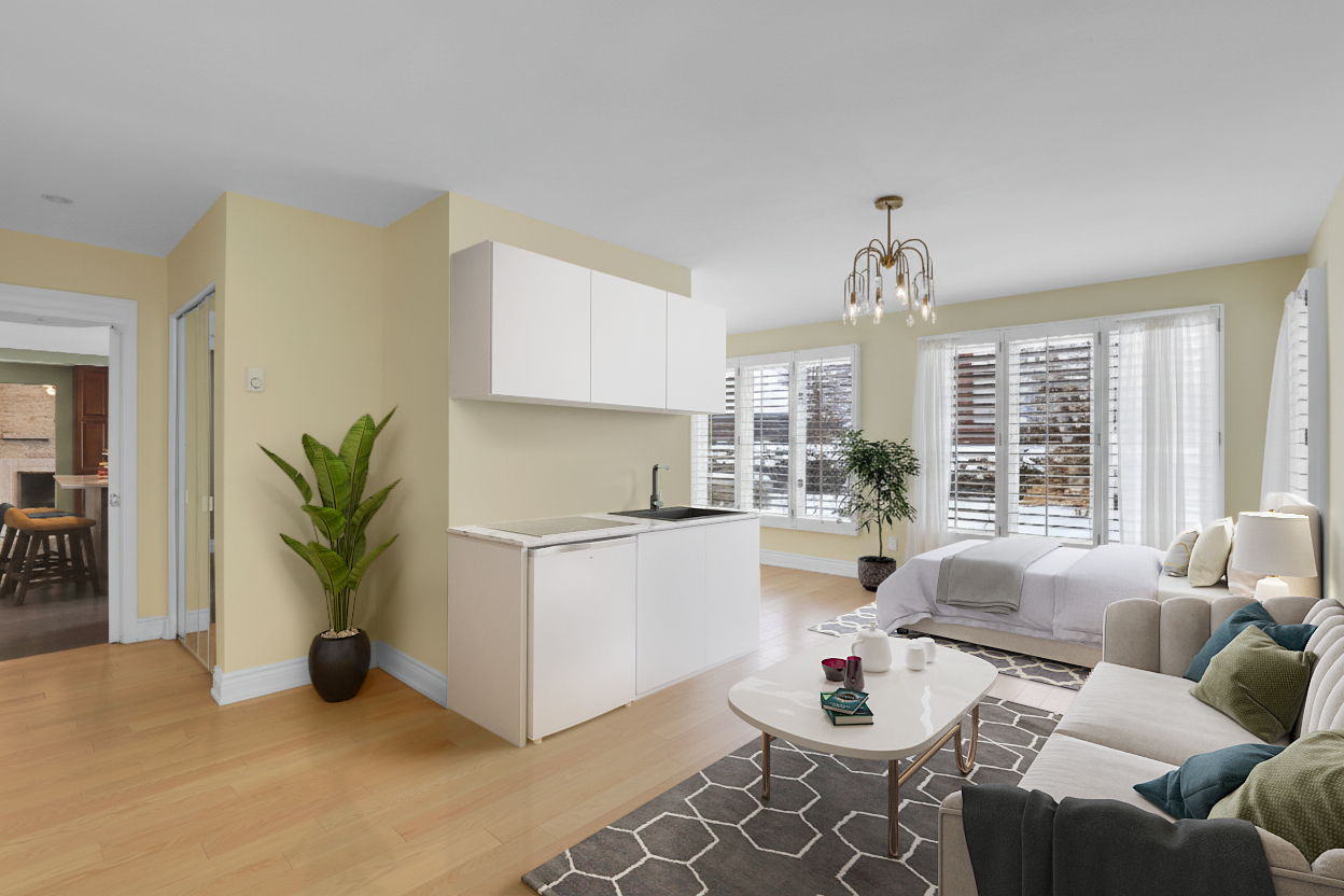 Virtually staged with kitchenette