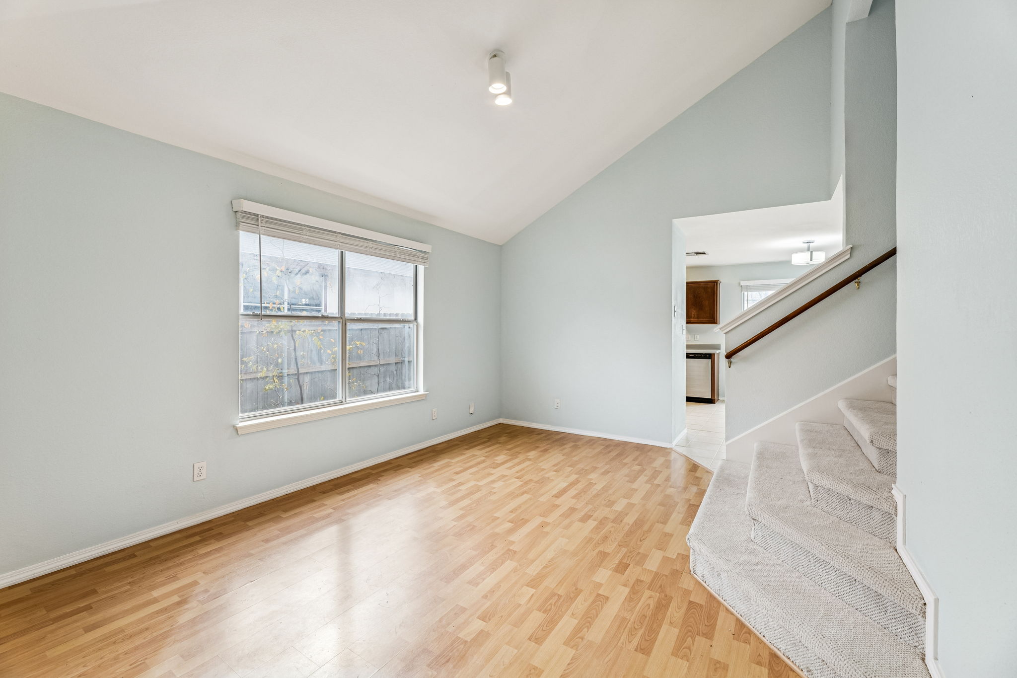 This secondary living room at the front of the house is perfect for a comfortable sitting area, musical instruments, a reading area, or a flex space for whatever you want.