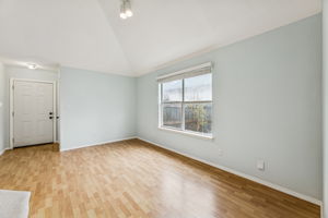 This secondary living room at the front of the house is perfect for a comfortable sitting area, musical instruments, a reading area, or a flex space for whatever you want.
