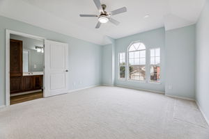 Very spacious primary bedroom on the second level.