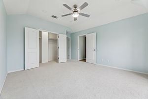 Very spacious primary bedroom with a nice walk-in closet on the second level.