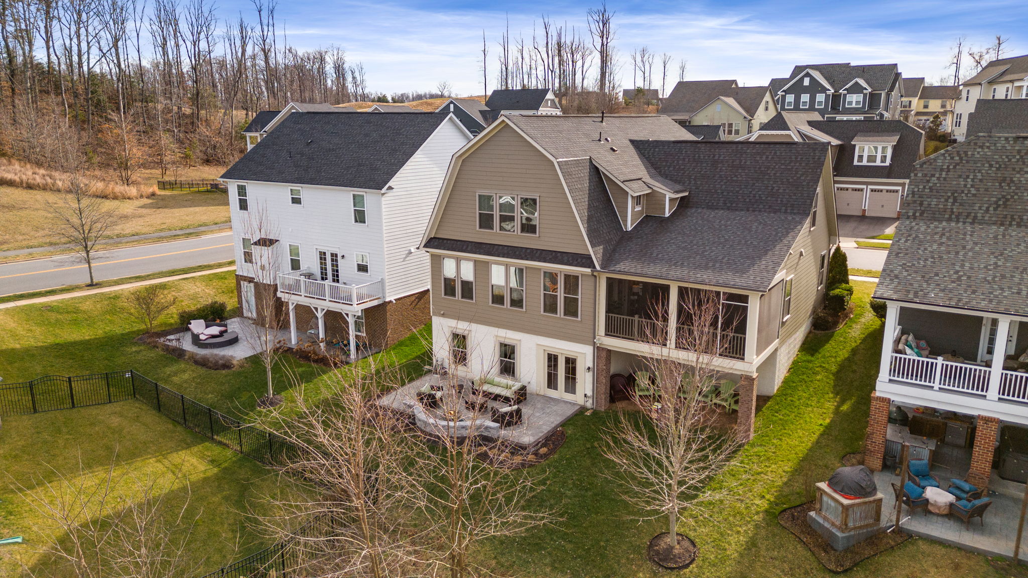 The rear of the home is just as pretty as the front